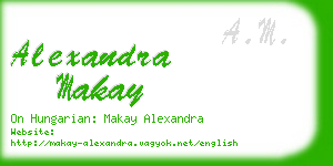alexandra makay business card
